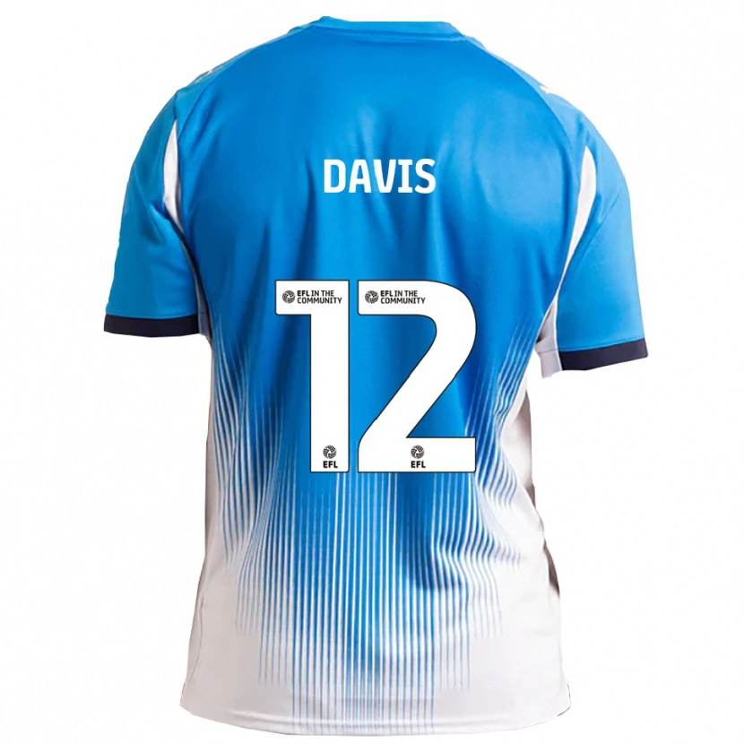 Danxen Mujer Camiseta Archie Davis #12 Azul Blanco 1ª Equipación 2025/26 La Camisa México