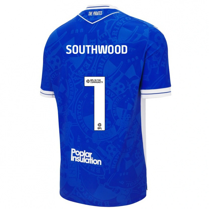 Danxen Mujer Camiseta Luke Southwood #1 Azul Blanco 1ª Equipación 2025/26 La Camisa México