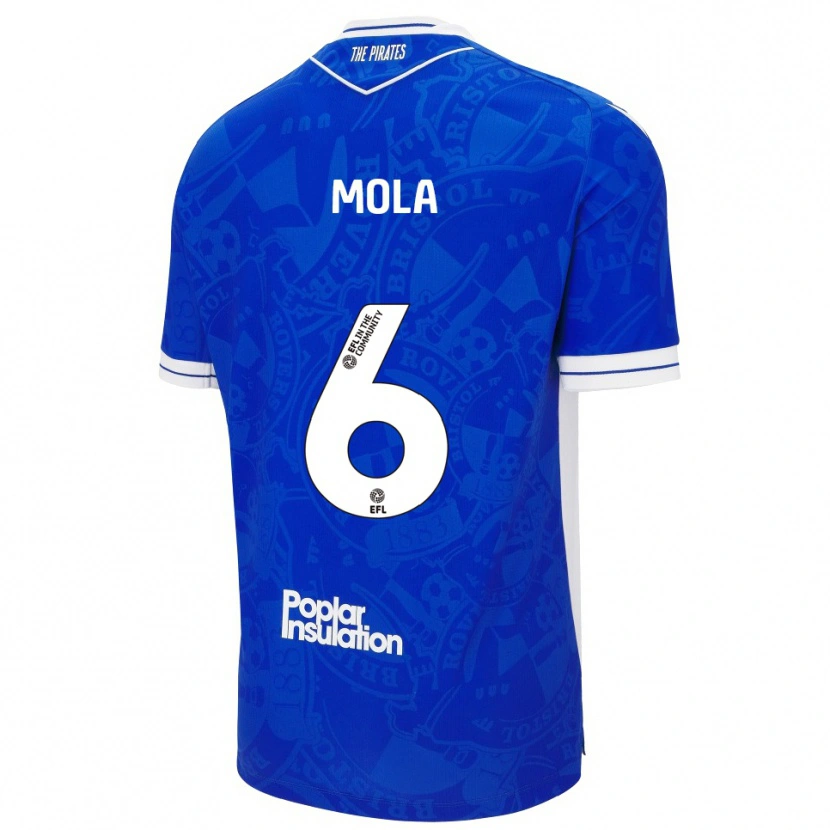 Danxen Mujer Camiseta Clinton Mola #6 Azul Blanco 1ª Equipación 2025/26 La Camisa México