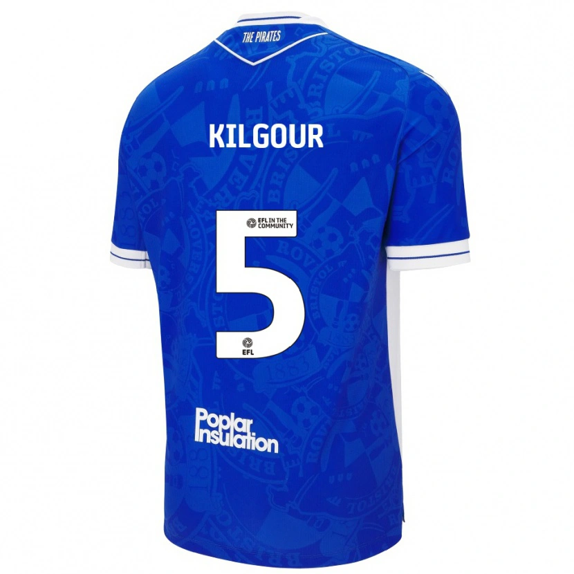 Danxen Mujer Camiseta Alfie Kilgour #5 Azul Blanco 1ª Equipación 2025/26 La Camisa México