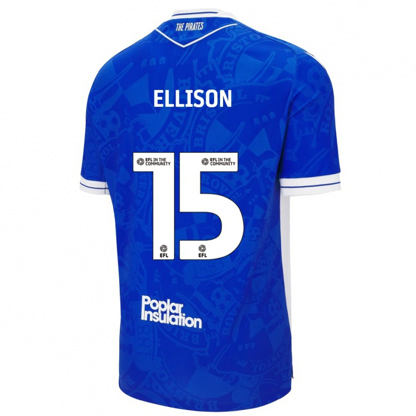 Danxen Mujer Camiseta Dan Ellison #15 Azul Blanco 1ª Equipación 2025/26 La Camisa México