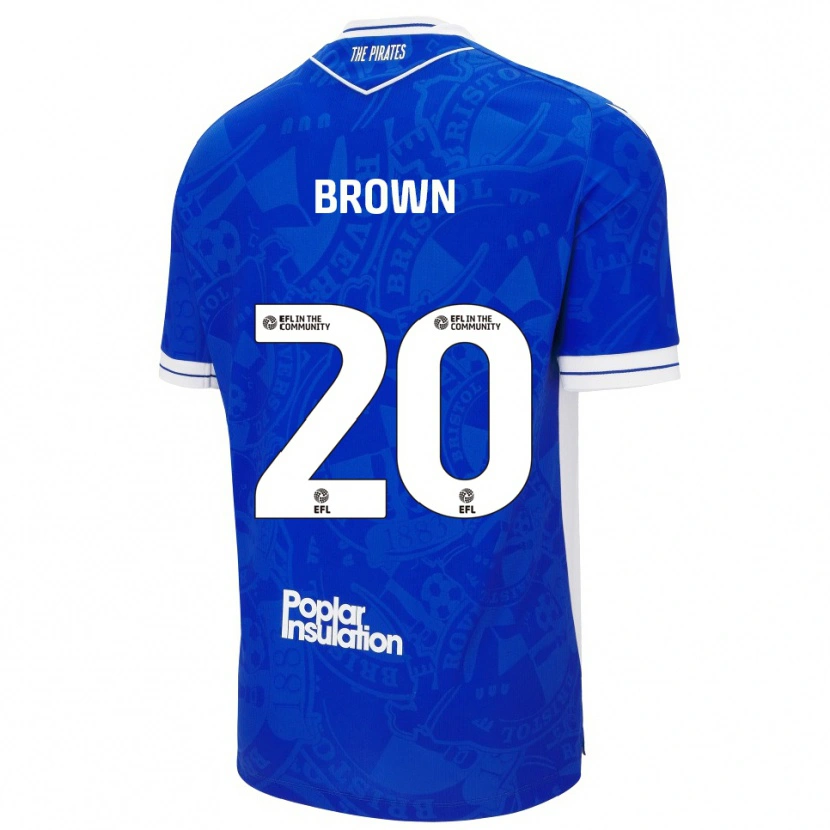 Danxen Mujer Camiseta Jevani Brown #20 Azul Blanco 1ª Equipación 2025/26 La Camisa México