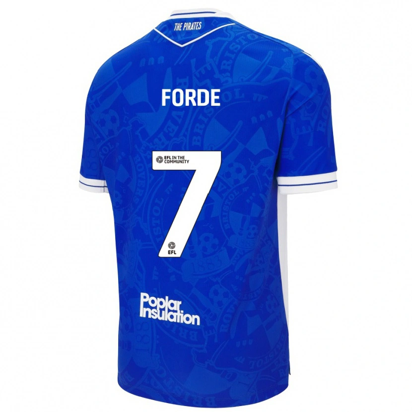 Danxen Mujer Camiseta Shaqai Forde #7 Azul Blanco 1ª Equipación 2025/26 La Camisa México