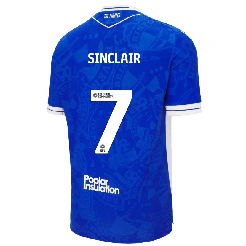 Danxen Mujer Camiseta Scott Sinclair #7 Azul Blanco 1ª Equipación 2025/26 La Camisa México