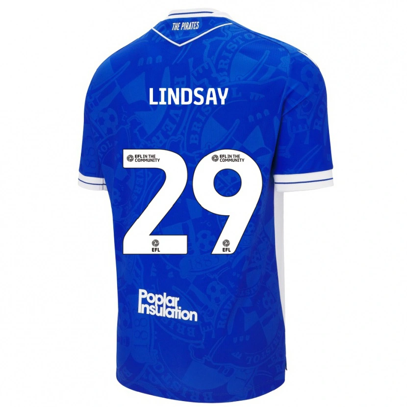 Danxen Mujer Camiseta Jamie Lindsay #29 Azul Blanco 1ª Equipación 2025/26 La Camisa México