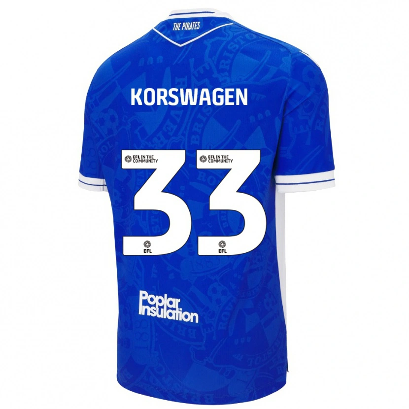 Danxen Mujer Camiseta Mattijis Korswagen #33 Azul Blanco 1ª Equipación 2025/26 La Camisa México