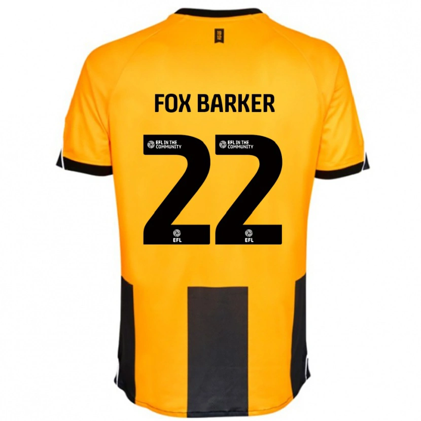 Danxen Mujer Camiseta Mistie Fox-Barker #22 Naranja Negro 1ª Equipación 2025/26 La Camisa México