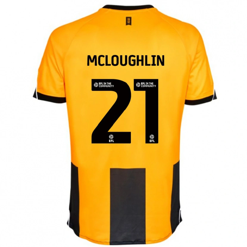 Danxen Mujer Camiseta Shane Mcloughlin #21 Naranja Negro 1ª Equipación 2025/26 La Camisa México