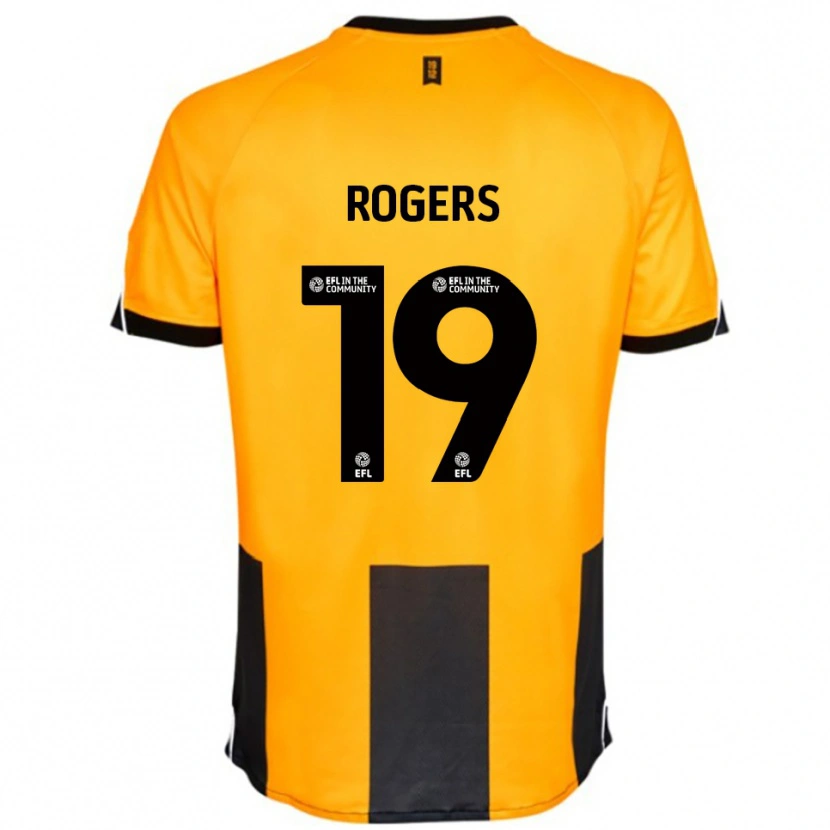 Danxen Mujer Camiseta Beatrice Rogers #19 Naranja Negro 1ª Equipación 2025/26 La Camisa México