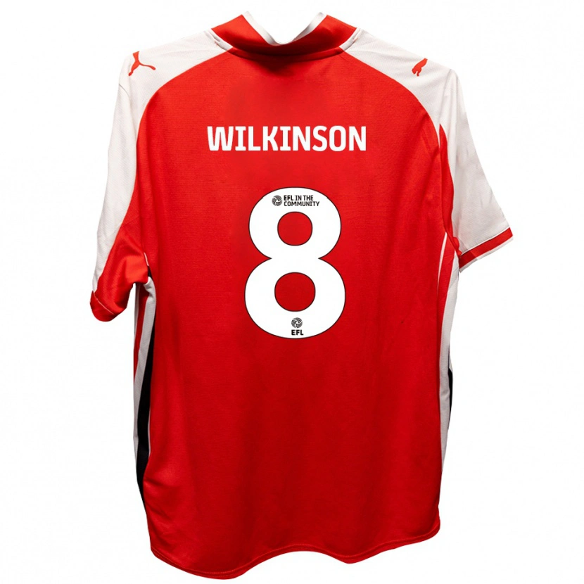 Danxen Mujer Camiseta Rylee Wilkinson #8 Rojo Blanco 1ª Equipación 2025/26 La Camisa México
