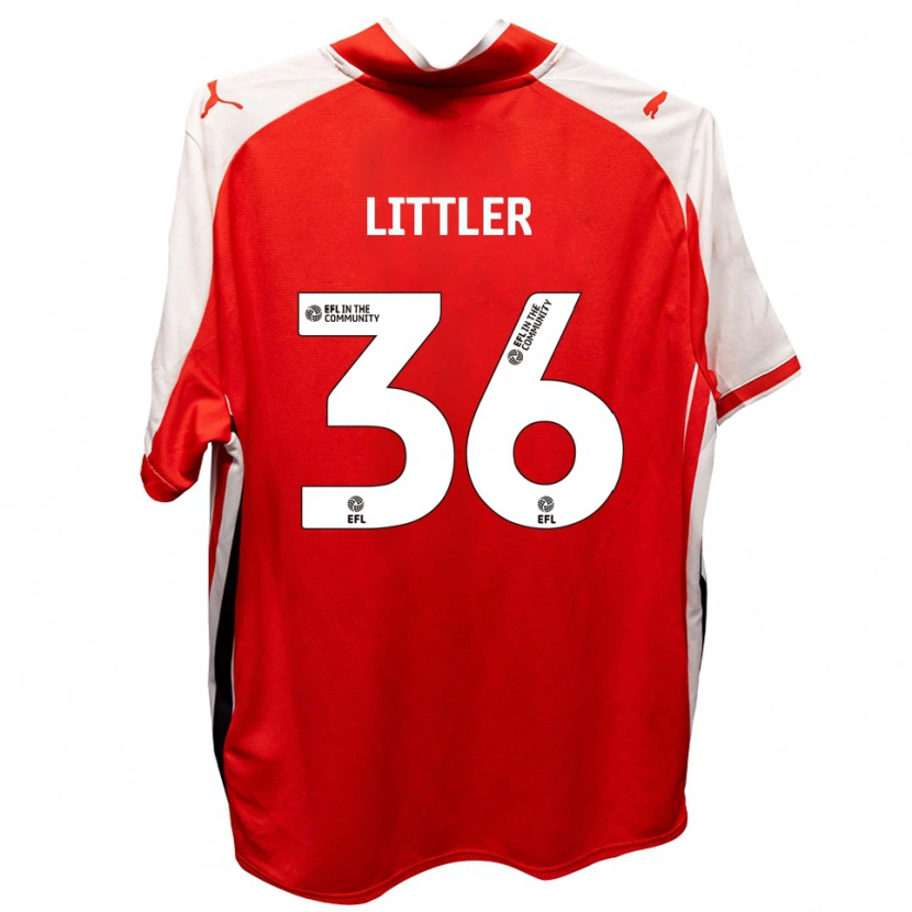 Danxen Mujer Camiseta Zack Littler #36 Rojo Blanco 1ª Equipación 2025/26 La Camisa México