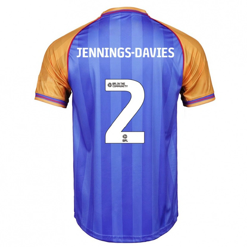 Danxen Mujer Camiseta Emily-Grace Jennings-Davies #2 Azul Naranja 1ª Equipación 2025/26 La Camisa México