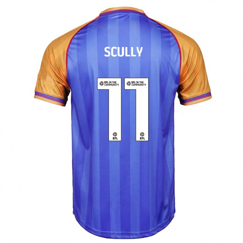 Danxen Mujer Camiseta Anthony Scully #11 Azul Naranja 1ª Equipación 2025/26 La Camisa México