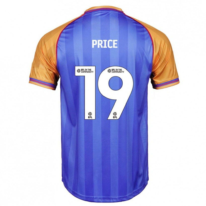 Danxen Mujer Camiseta Jack Price #19 Azul Naranja 1ª Equipación 2025/26 La Camisa México