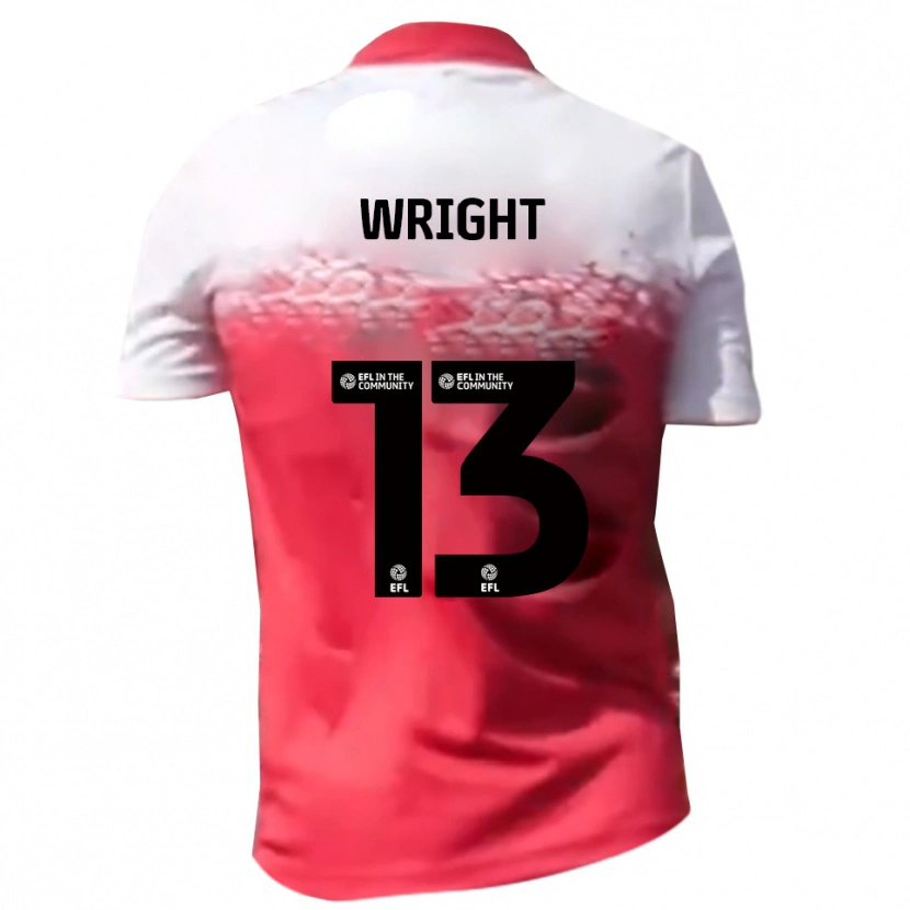 Danxen Mujer Camiseta Oliver Wright #13 Rojo Blanco 1ª Equipación 2025/26 La Camisa México
