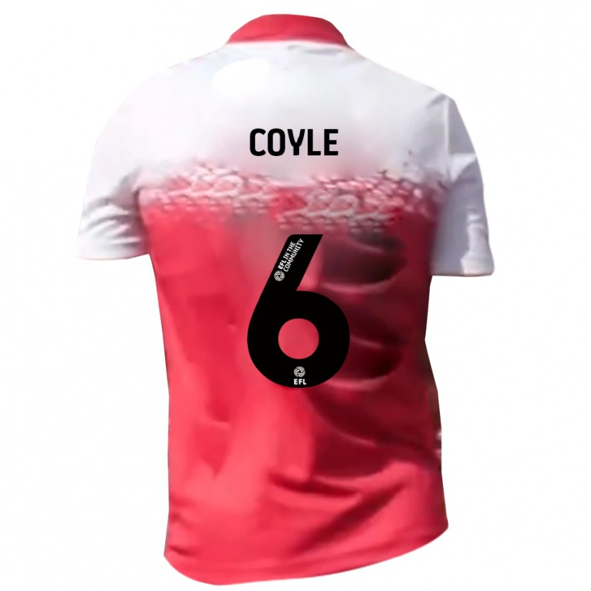 Danxen Mujer Camiseta Liam Coyle #6 Rojo Blanco 1ª Equipación 2025/26 La Camisa México