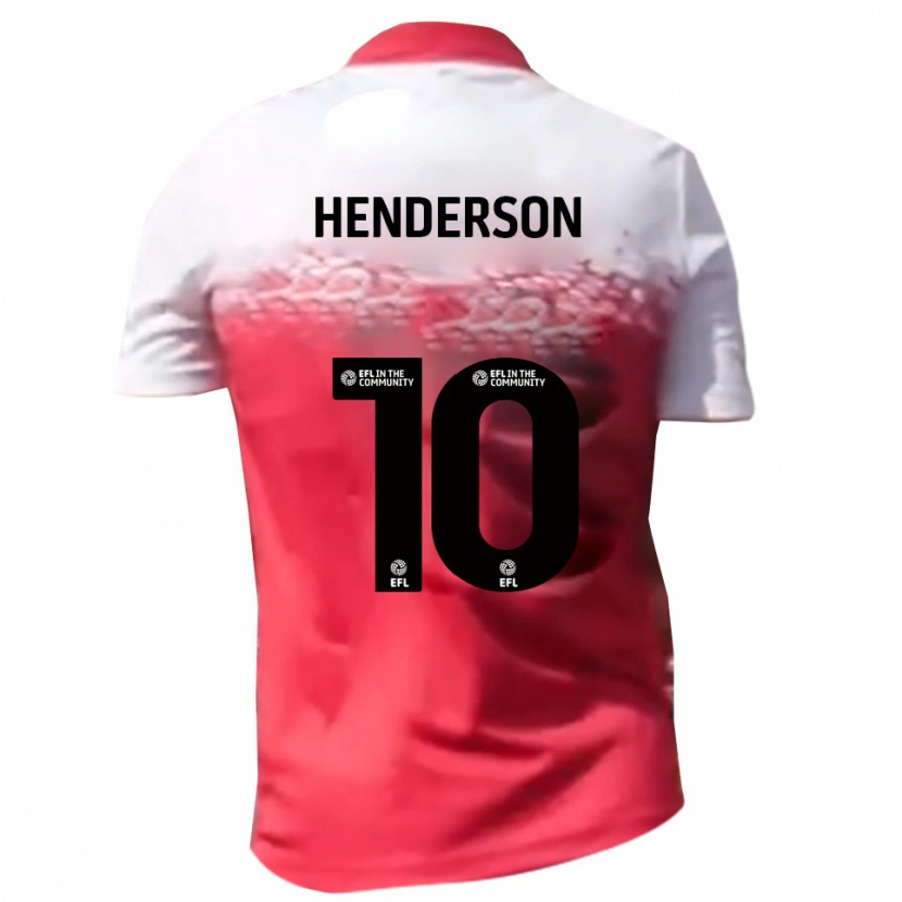 Danxen Mujer Camiseta Alex Henderson #10 Rojo Blanco 1ª Equipación 2025/26 La Camisa México