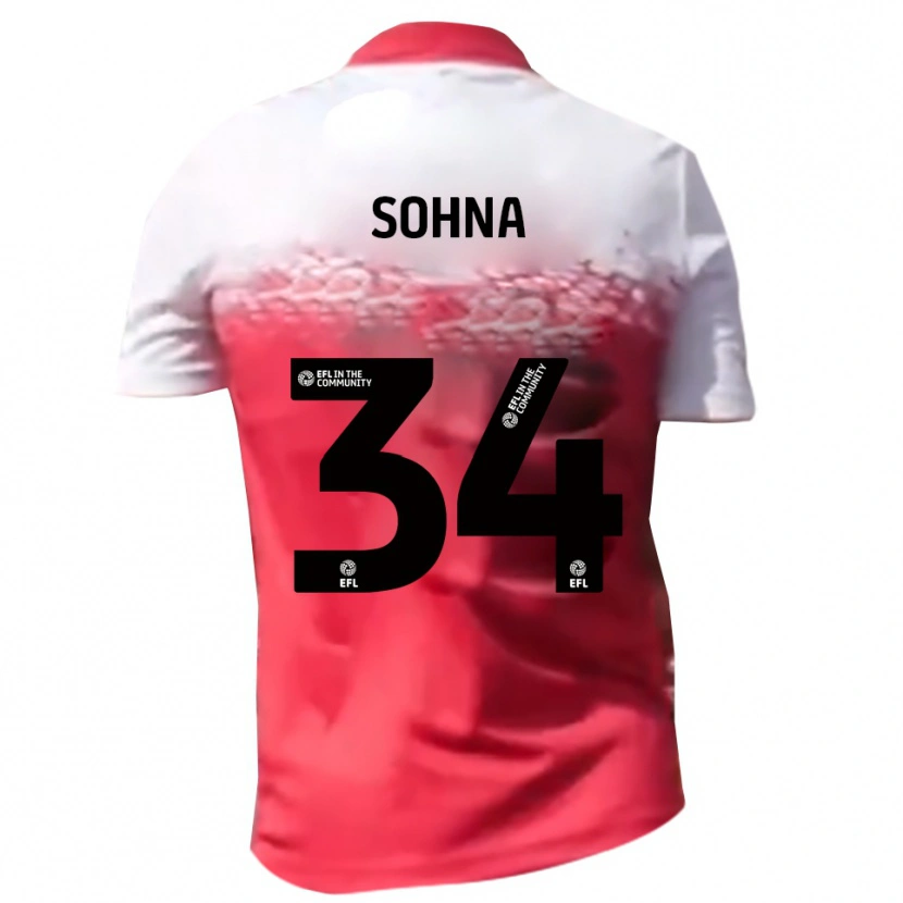 Danxen Mujer Camiseta Sheikh Sohna #34 Rojo Blanco 1ª Equipación 2025/26 La Camisa México