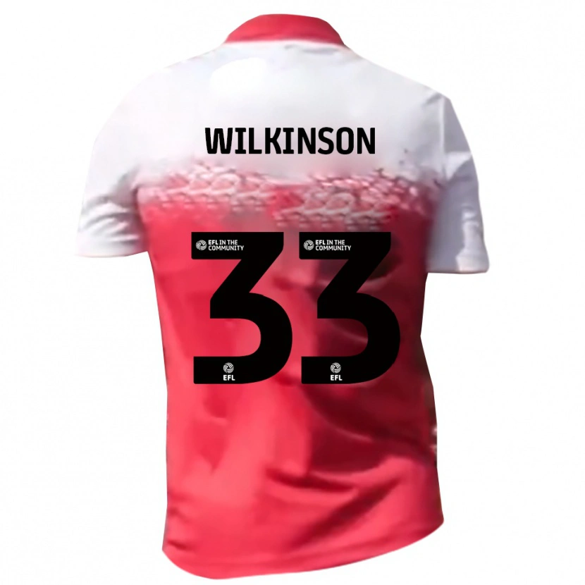 Danxen Mujer Camiseta Finlay Wilkinson #33 Rojo Blanco 1ª Equipación 2025/26 La Camisa México