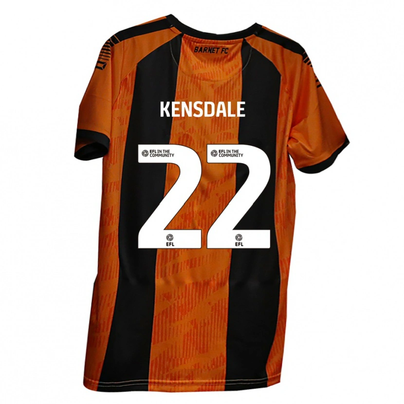 Danxen Mujer Camiseta Ollie Kensdale #22 Naranja Negro 1ª Equipación 2025/26 La Camisa México