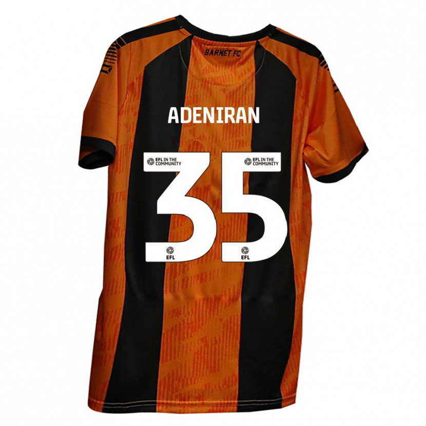 Danxen Mujer Camiseta Dennis Adeniran #35 Naranja Negro 1ª Equipación 2025/26 La Camisa México