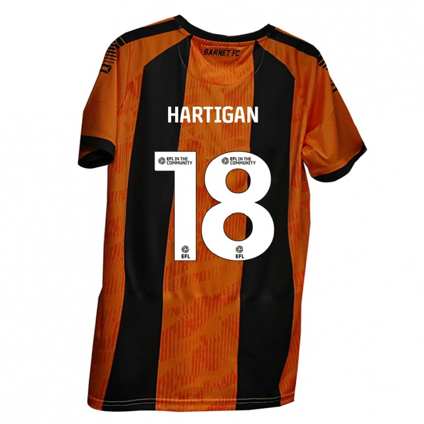Danxen Mujer Camiseta Anthony Hartigan #18 Naranja Negro 1ª Equipación 2025/26 La Camisa México