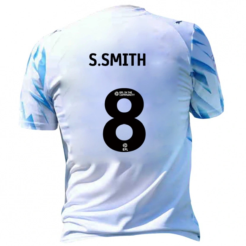 Danxen Mujer Camiseta Scott Smith #8 Blanco Celeste 1ª Equipación 2025/26 La Camisa México