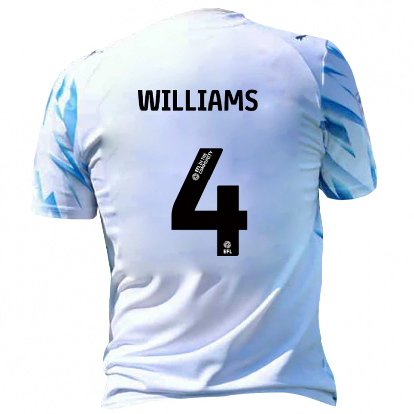Danxen Mujer Camiseta Mj Williams #4 Blanco Celeste 1ª Equipación 2025/26 La Camisa México