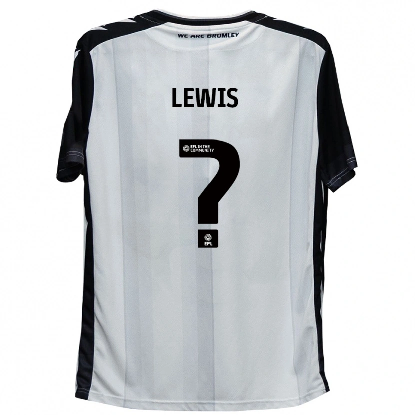 Danxen Mujer Camiseta Ramone Lewis #0 Blanco Negro 1ª Equipación 2025/26 La Camisa México