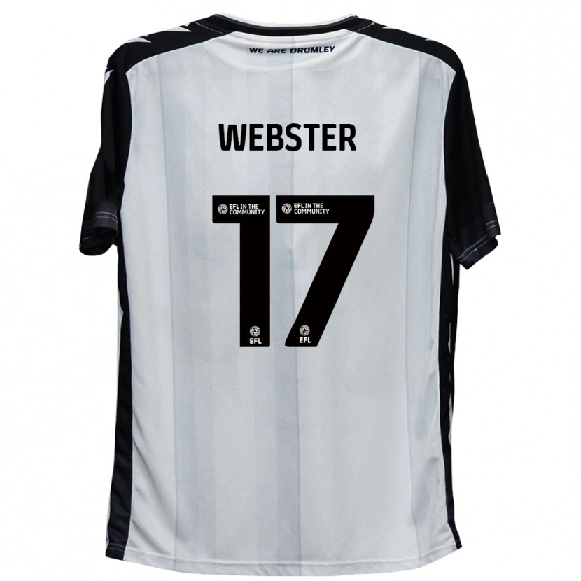 Danxen Mujer Camiseta Byron Webster #17 Blanco Negro 1ª Equipación 2025/26 La Camisa México