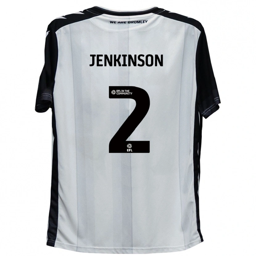 Danxen Mujer Camiseta Carl Jenkinson #2 Blanco Negro 1ª Equipación 2025/26 La Camisa México