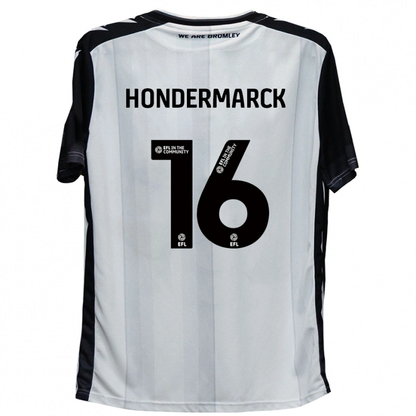 Danxen Mujer Camiseta William Hondermarck #16 Blanco Negro 1ª Equipación 2025/26 La Camisa México