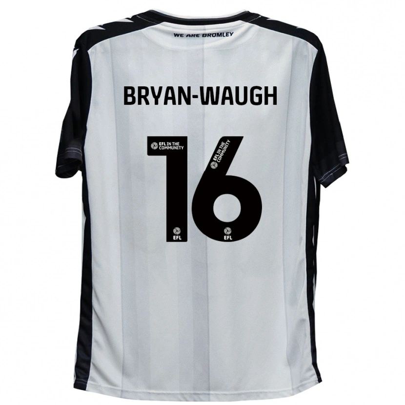 Danxen Mujer Camiseta Brandon Bryan-Waugh #16 Blanco Negro 1ª Equipación 2025/26 La Camisa México