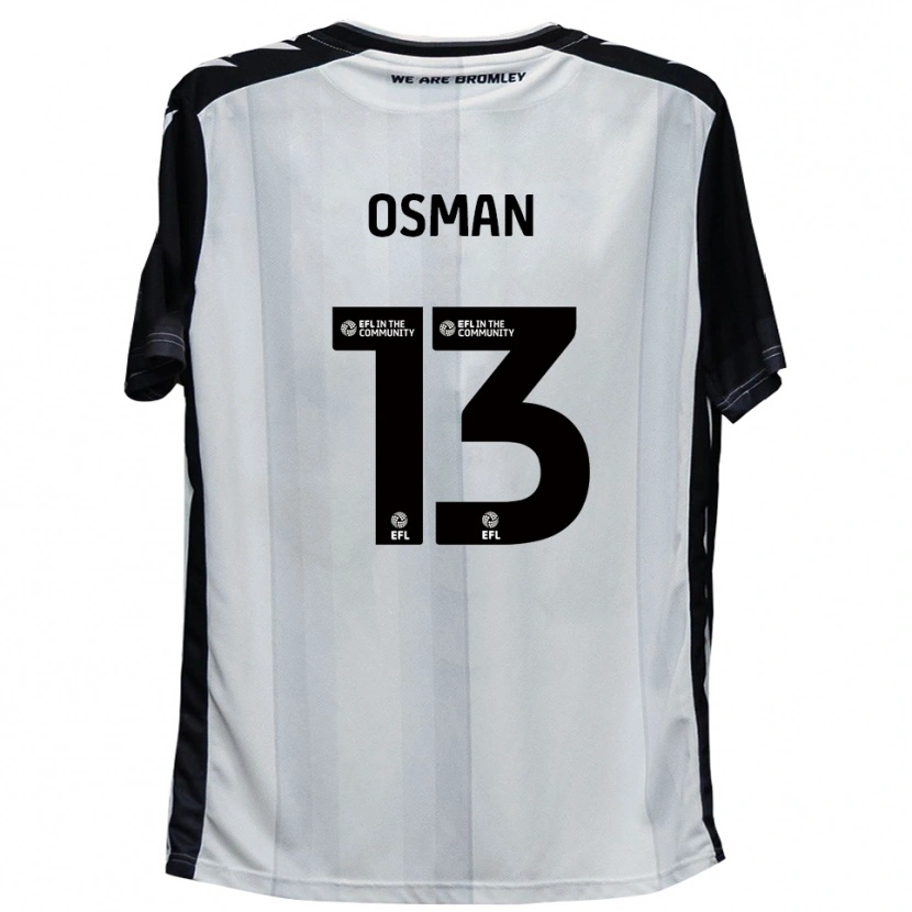 Danxen Mujer Camiseta Cemal Osman #13 Blanco Negro 1ª Equipación 2025/26 La Camisa México