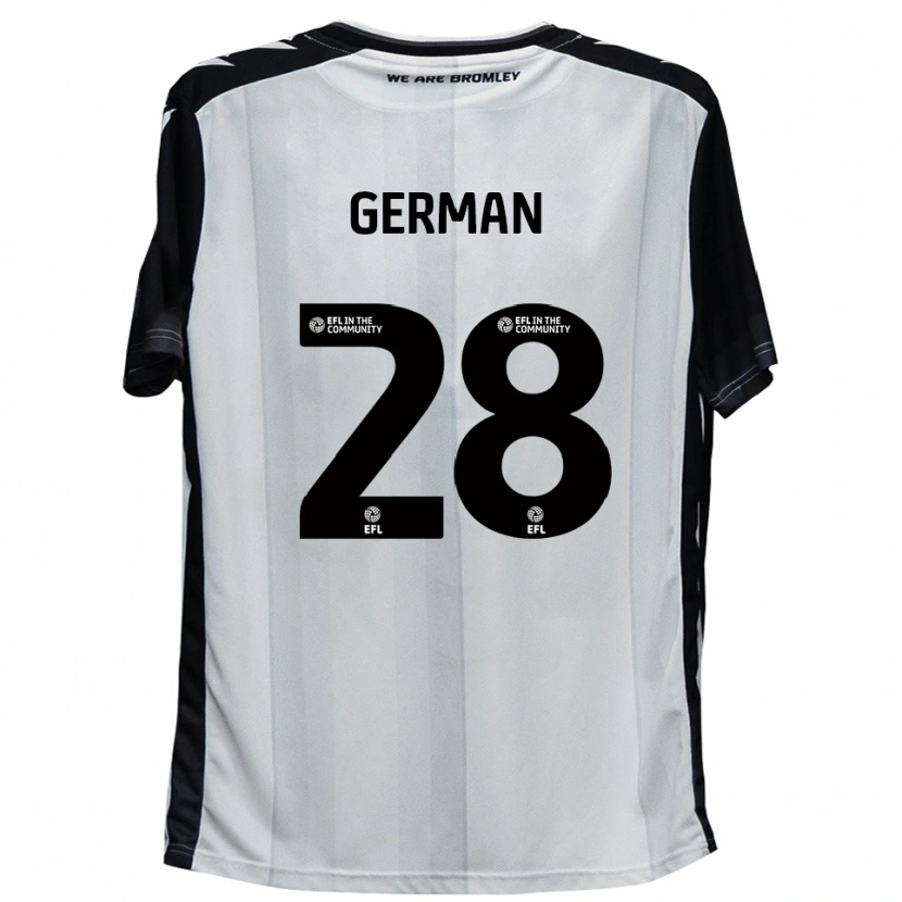 Danxen Mujer Camiseta Sam German #28 Blanco Negro 1ª Equipación 2025/26 La Camisa México