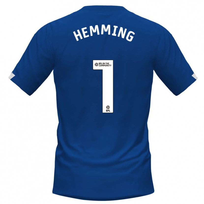 Danxen Mujer Camiseta Zach Hemming #1 Azul Blanco 1ª Equipación 2025/26 La Camisa México
