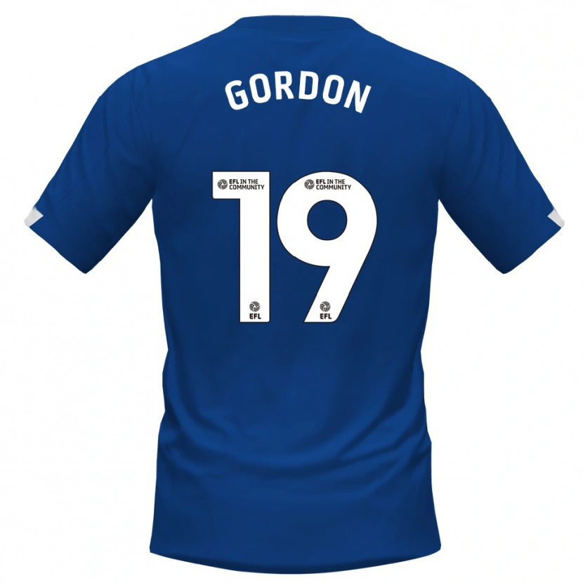Danxen Mujer Camiseta Lewis Gordon #19 Azul Blanco 1ª Equipación 2025/26 La Camisa México