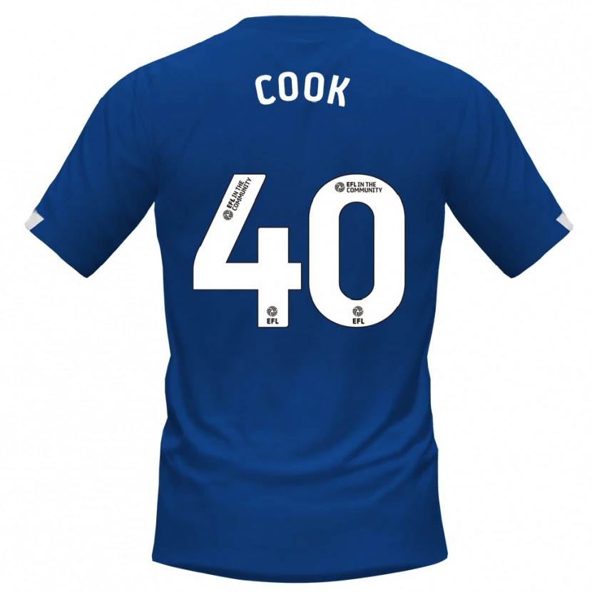 Danxen Mujer Camiseta Connor Cook #40 Azul Blanco 1ª Equipación 2025/26 La Camisa México