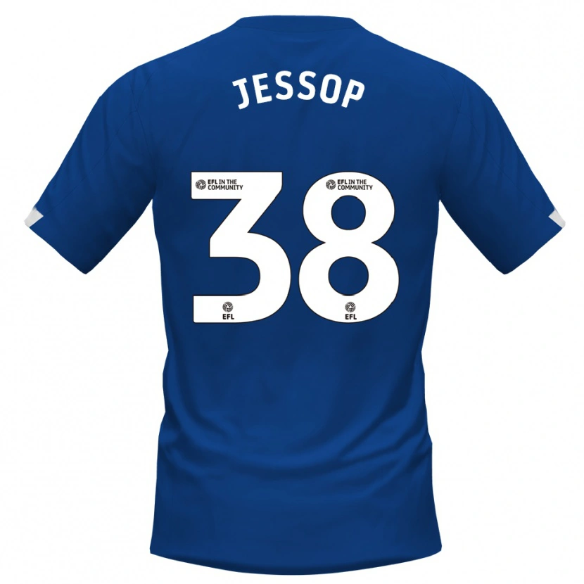 Danxen Mujer Camiseta Liam Jessop #38 Azul Blanco 1ª Equipación 2025/26 La Camisa México
