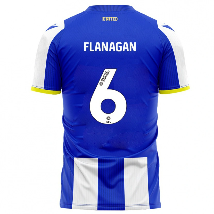 Danxen Mujer Camiseta Tom Flanagan #6 Azul Blanco 1ª Equipación 2025/26 La Camisa México