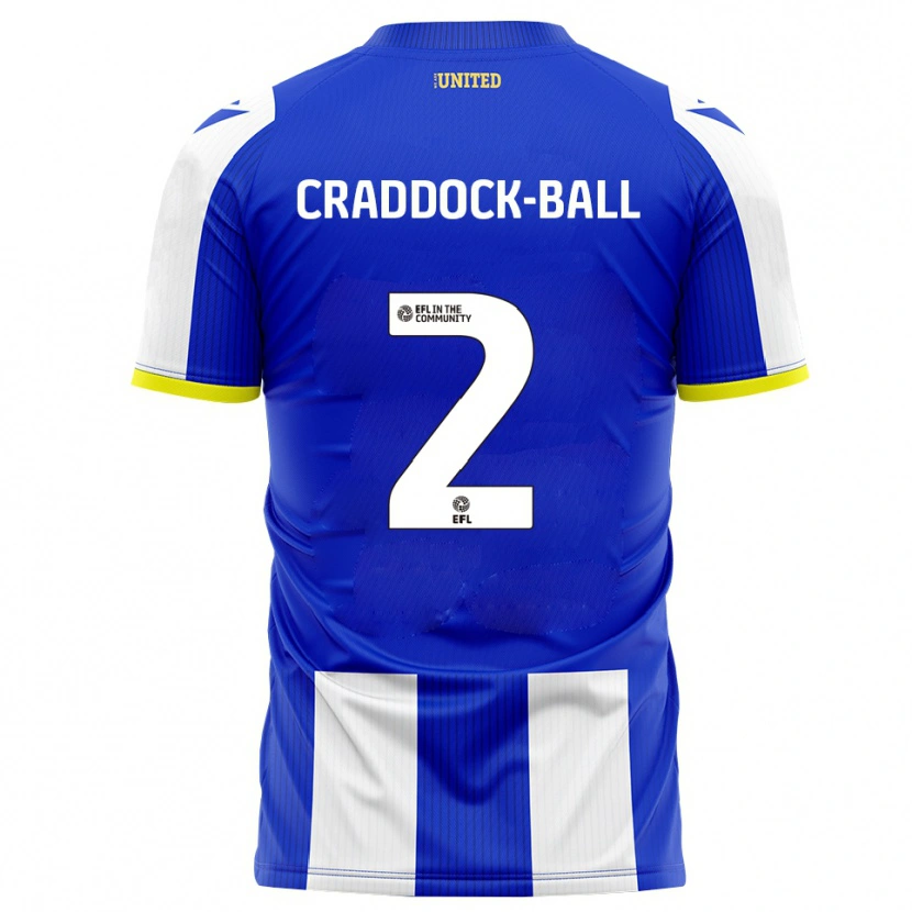 Danxen Mujer Camiseta Jac Craddock-Ball #2 Azul Blanco 1ª Equipación 2025/26 La Camisa México