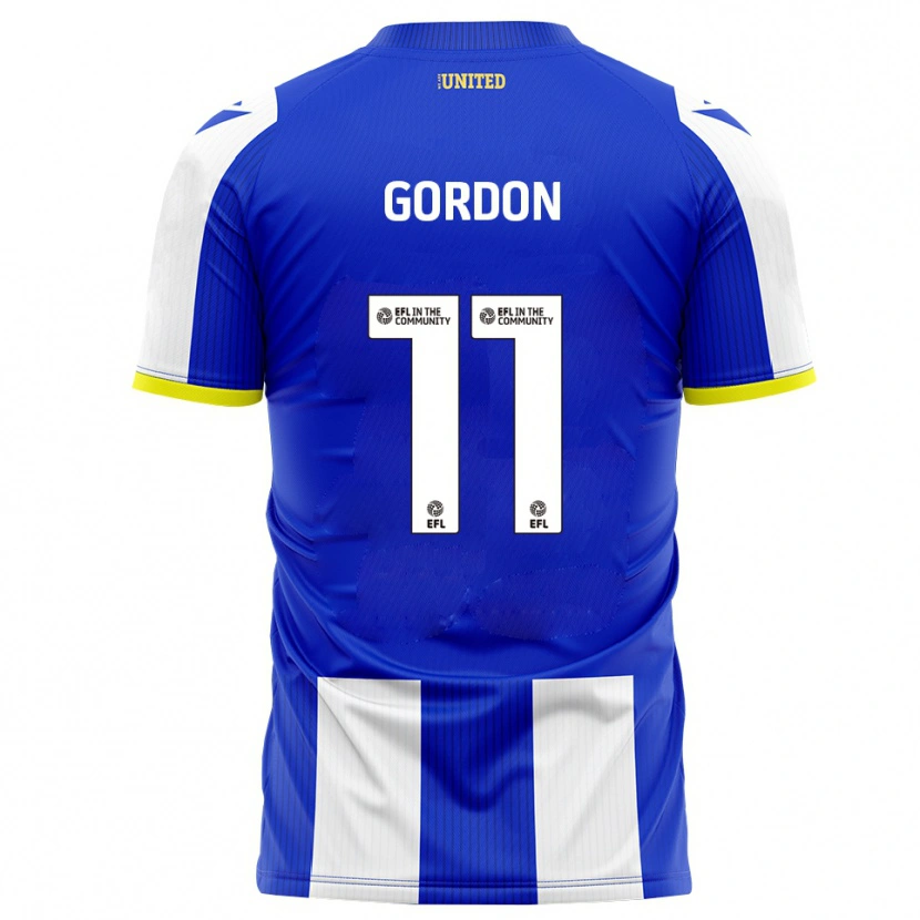 Danxen Mujer Camiseta John-Kymani Gordon #11 Azul Blanco 1ª Equipación 2025/26 La Camisa México