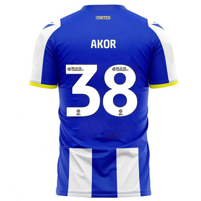 Danxen Mujer Camiseta Elkanah Akor #38 Azul Blanco 1ª Equipación 2025/26 La Camisa México