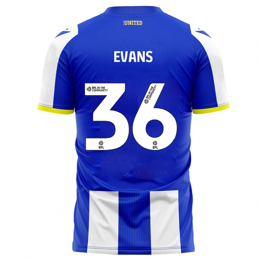 Danxen Mujer Camiseta Makise Evans #36 Azul Blanco 1ª Equipación 2025/26 La Camisa México