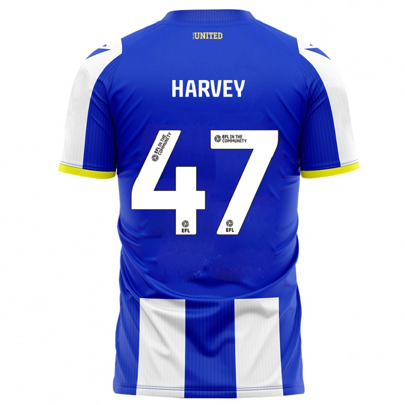 Danxen Mujer Camiseta Ronnie Harvey #47 Azul Blanco 1ª Equipación 2025/26 La Camisa México
