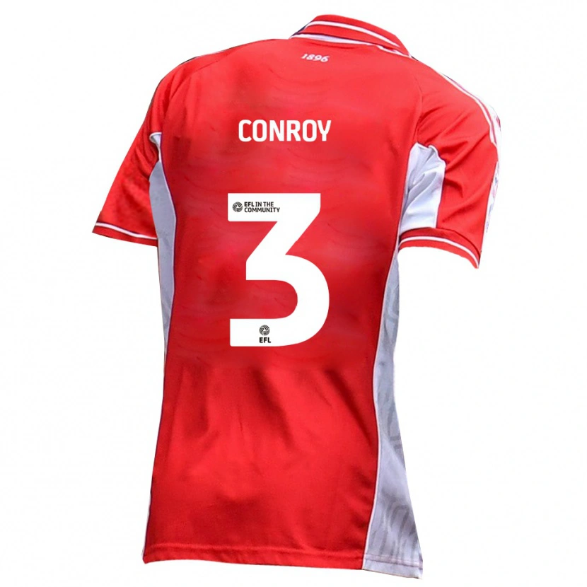 Danxen Mujer Camiseta Dion Conroy #3 Rojo Blanco 1ª Equipación 2025/26 La Camisa México