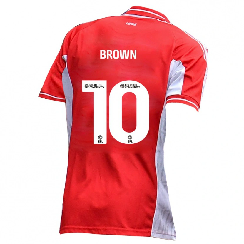 Danxen Mujer Camiseta Reece Brown #10 Rojo Blanco 1ª Equipación 2025/26 La Camisa México