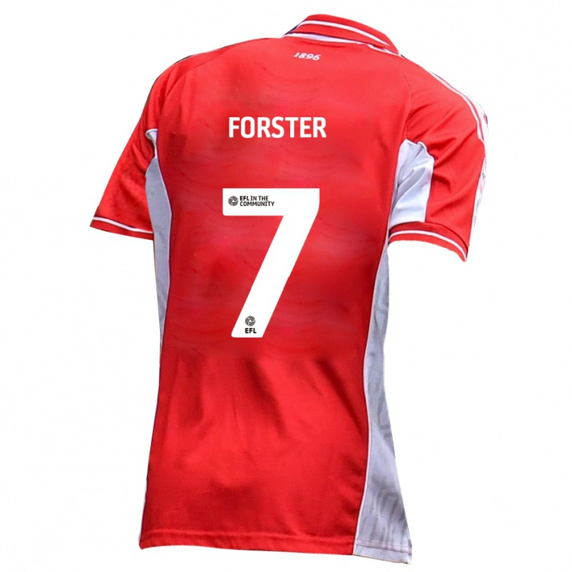 Danxen Mujer Camiseta Harry Forster #7 Rojo Blanco 1ª Equipación 2025/26 La Camisa México