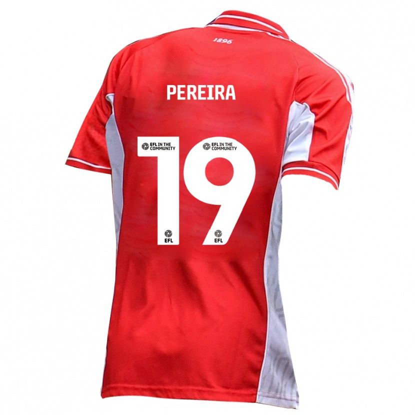 Danxen Mujer Camiseta Dion Pereira #19 Rojo Blanco 1ª Equipación 2025/26 La Camisa México
