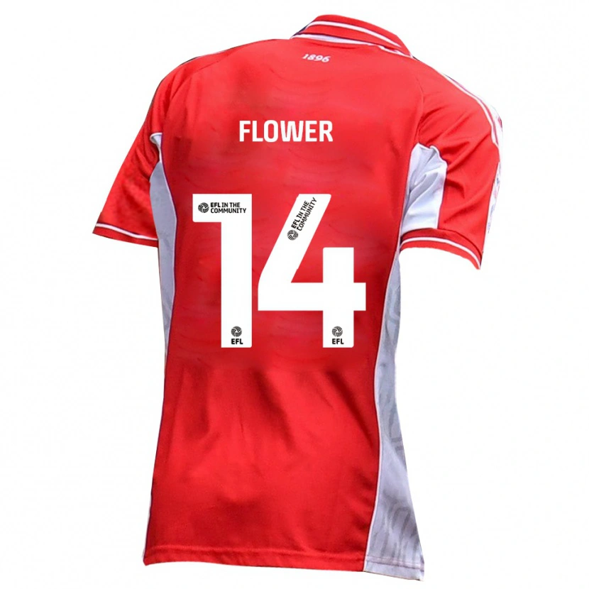 Danxen Mujer Camiseta Louis Flower #14 Rojo Blanco 1ª Equipación 2025/26 La Camisa México